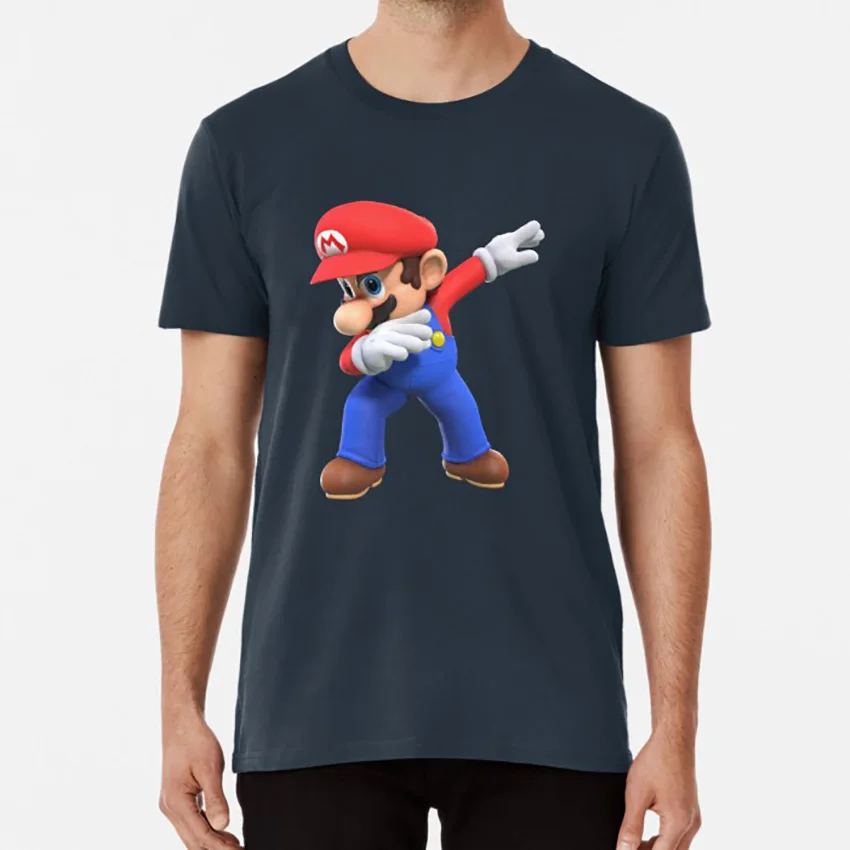 Футболка Super Dabbing Mario с Супер Марио dab dabing meme cringe why oh god|Мужские футболки| |