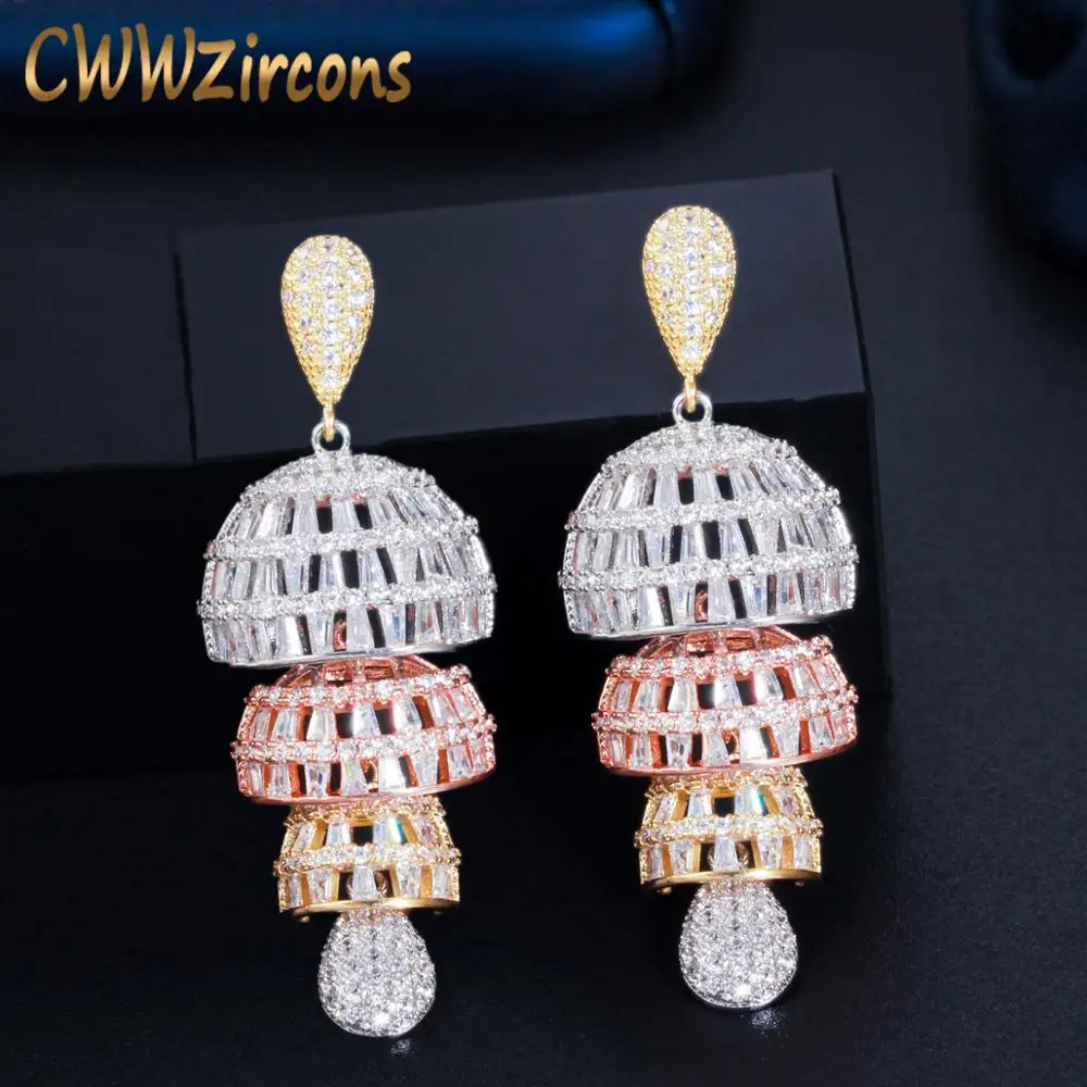 CWWZircons элегантные кубические циркониевые серьги-люстры Висячие серьги для женщин
