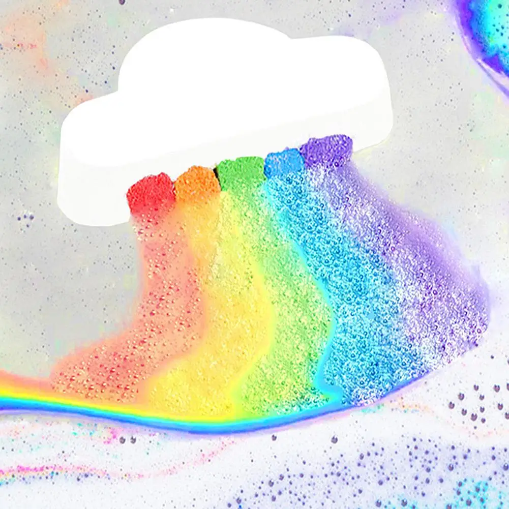 Новая соль Радужный мыльный шар пузырьковый уход за кожей ручной работы для