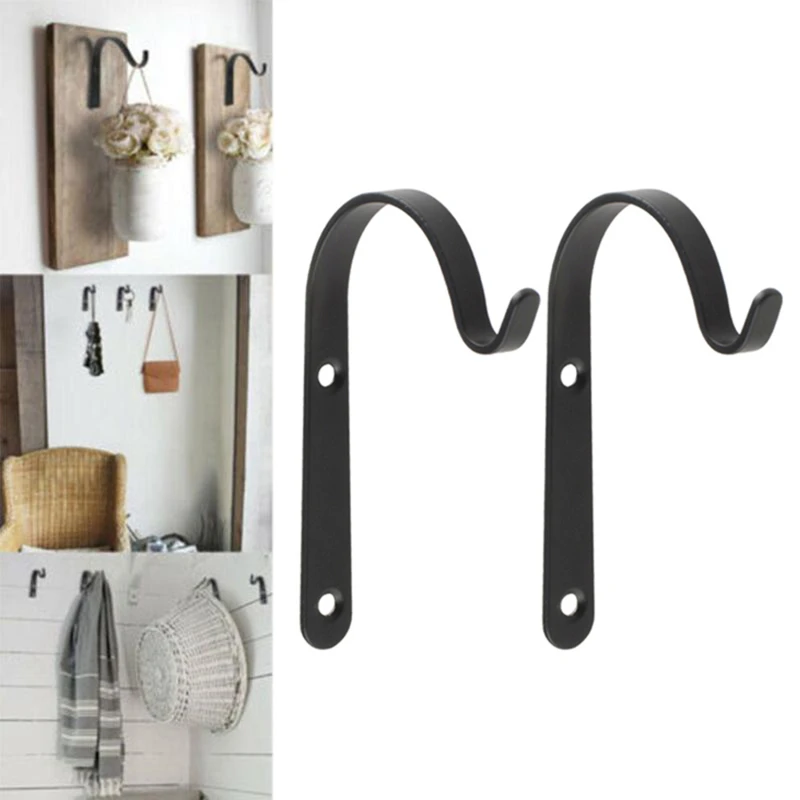

Flower Pot Hooks Plant Pot Basket Hook Bending Durable Iron Flowerpot Plant Hanger Hook Hanging Bracket Garden Decoration 4pcs