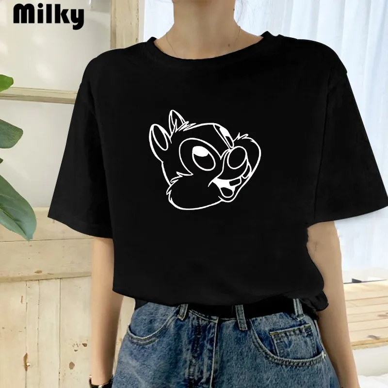 Белка летние женские футболки с рисунками из мультфильмов Изысканная обувь в
