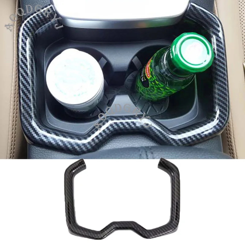 

Car Styling Accessories Carbon texture Front Water Cup Frame Molding Trim Cover For Toyota RAV4 2019-2020