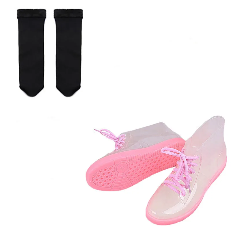 Feng (Лея фенг) Нонг женские резиновые сапоги на танкетке ботинки в английском