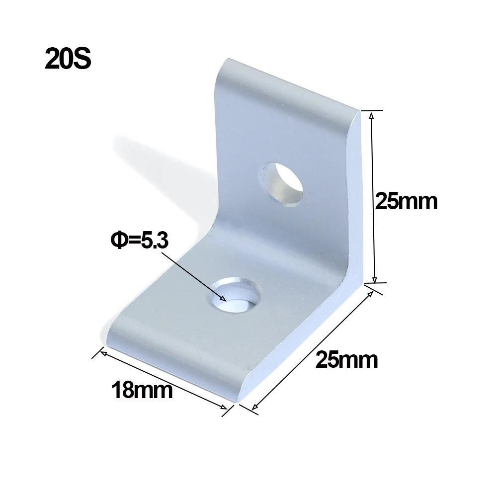 10 шт. 2020 Серебряный алюминиевый профиль для экструзии сплав 2 отверстия 90