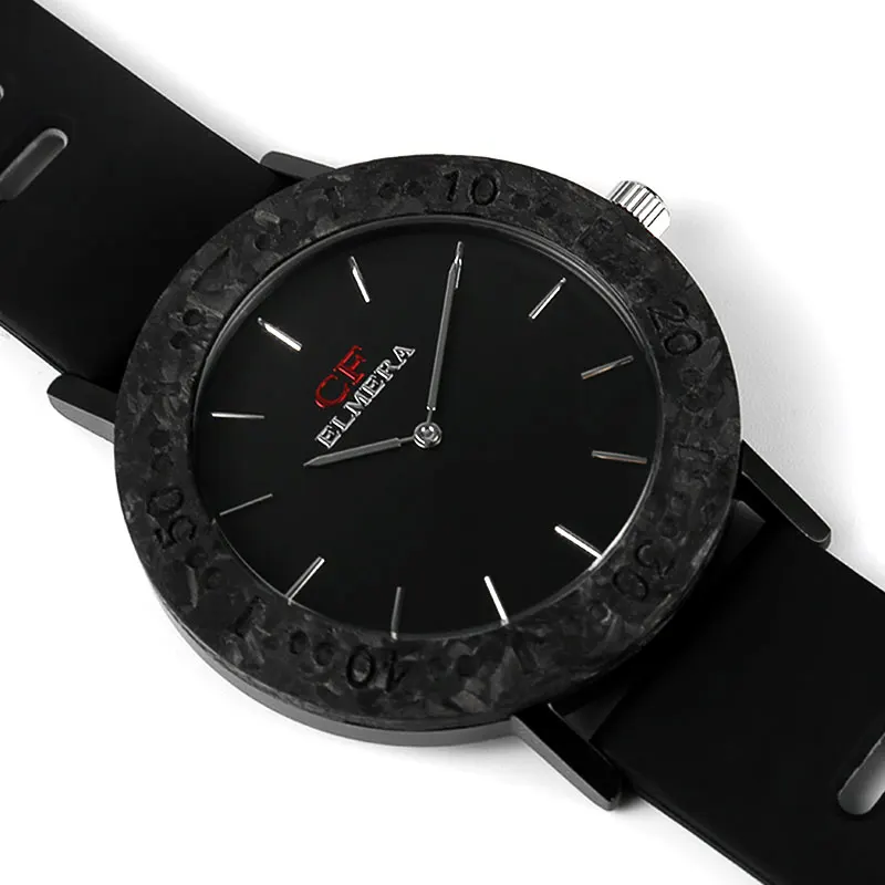 Модные мужские деловые часы с логотипом из углеродного волокна 2020|Кварцевые