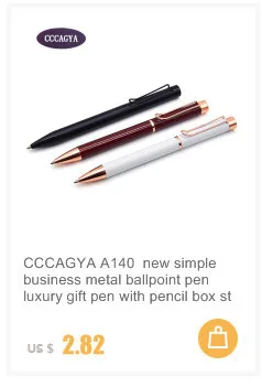 CCCAGYA B103, розовое золото, черная высококачественная металлическая гелевая ручка, роскошная подарочная ручка для учителя, для деловых встреч, школы, офиса, канцелярские принадлежности