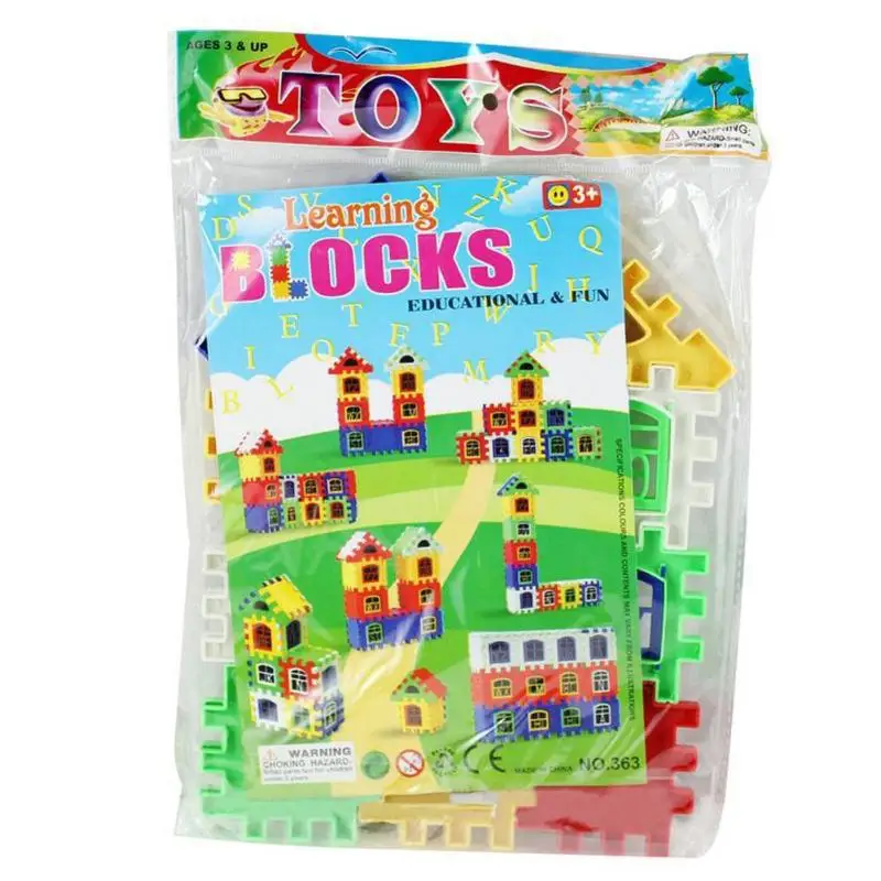 Beb&eacute; Casa de bloques de construcci&oacute;n conjunto de 24 Uds juguete de construcci&oacute;n mu&ntilde;ecas ni&ntilde;os juego mental de aprendizaje regalos educativos-2