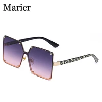 maricr 2021 fashion square women sunglasses brand woman vintage gradien big frames glasses ladies sunglasses metal retro pattern