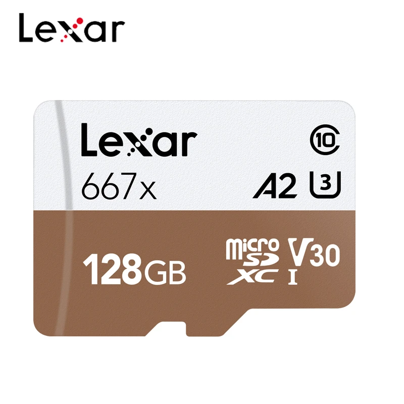 Карта памяти Lexar 667X Micro SD A2 высокоскоростная карта 100 Мб/с 256 ГБ 128 64 SDXC V30 класс 10 U3