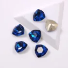 Высококачественные хрустальные Капри синего цвета Trilliant формы без горячей фиксации Стразы супер яркие стеклянные стразы 3D украшение для дизайна ногтей