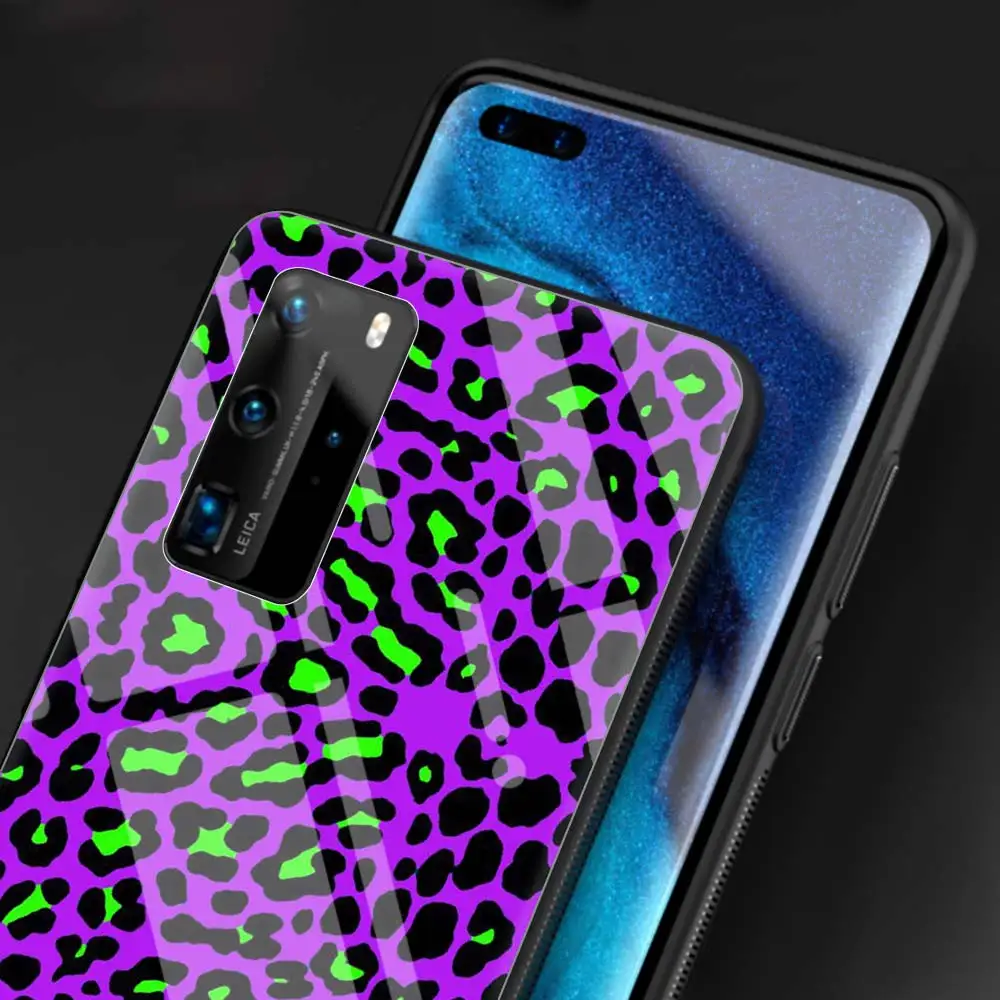 

Sexy Leopard Print Panther Phone Case for Huawei P Smart Z 2019 P30 P40 P20 Pro P10 Lite 2021 5G Tempered Glass Funda Cover