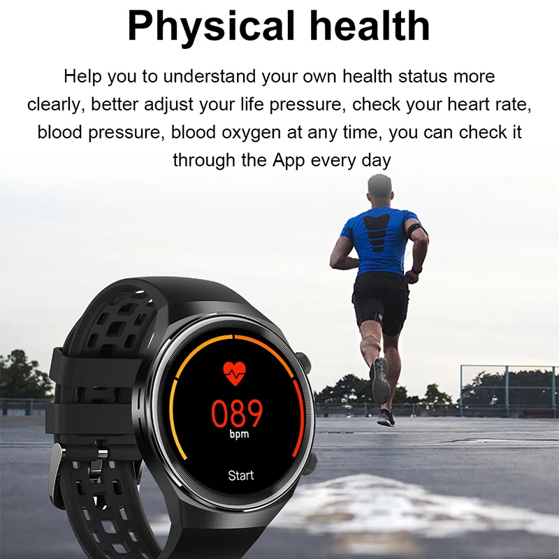 Мужские Водонепроницаемые Смарт-часы с пульсометром и поддержкой Bluetooth | Умные