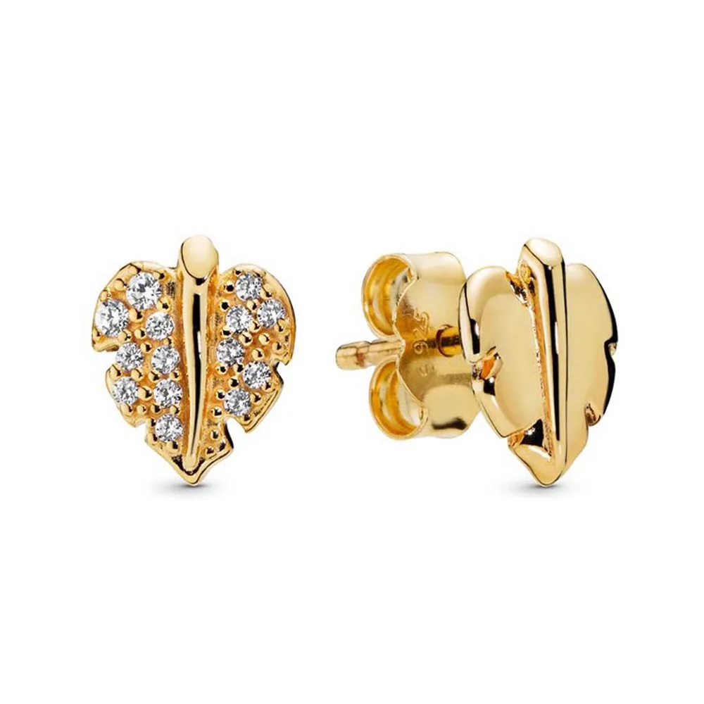 Аутентичные 925 пробы Серебряные Оригинальные сверкающие и европейские серьги