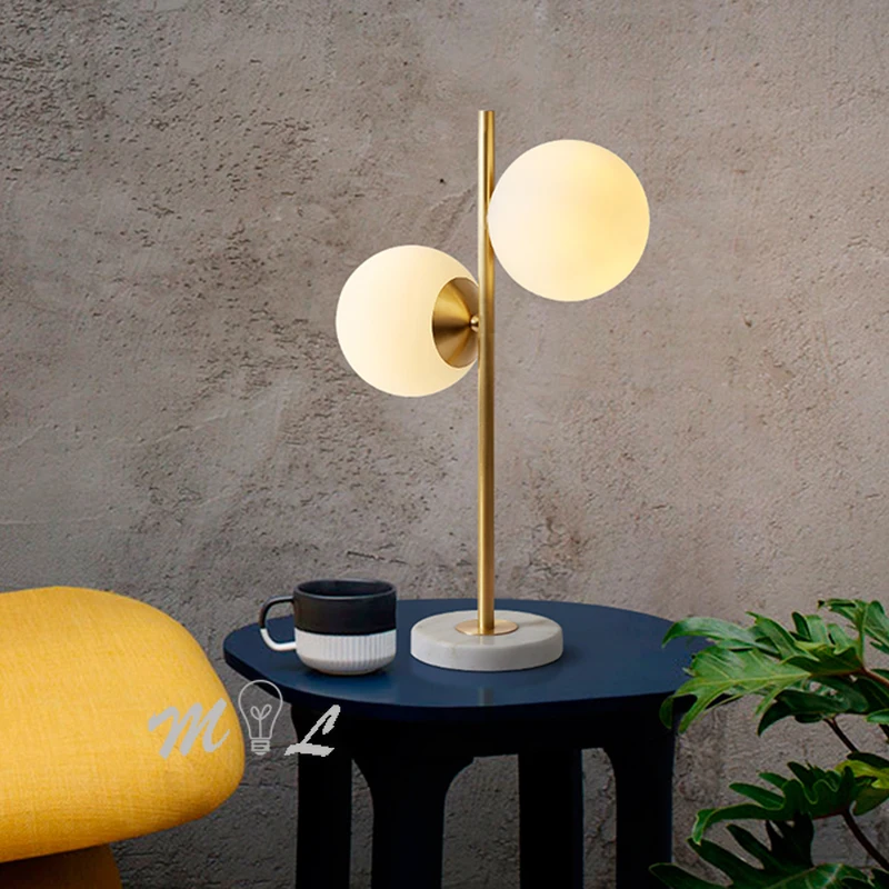 Современные медные настольные лампы в скандинавском стиле для спальни