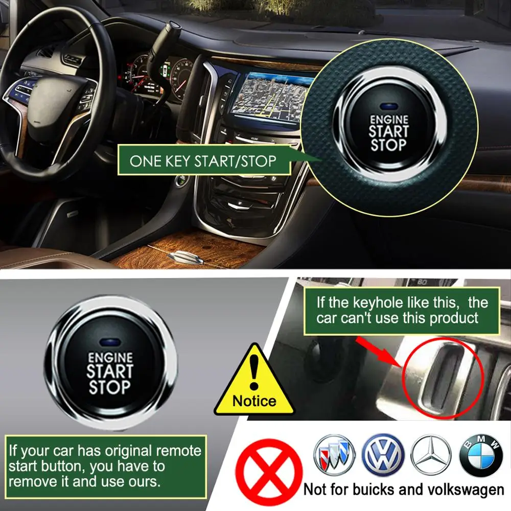 Универсальная автомобильная Противоугонная сигнализация удобная бесключевая