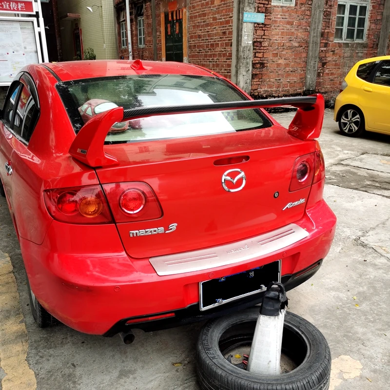 

Спойлер для Mazda 3 2005-2013, высококачественный спойлер из АБС-материала для заднего крыла автомобиля, задний спойлер грунтовки цвета, задний спо...