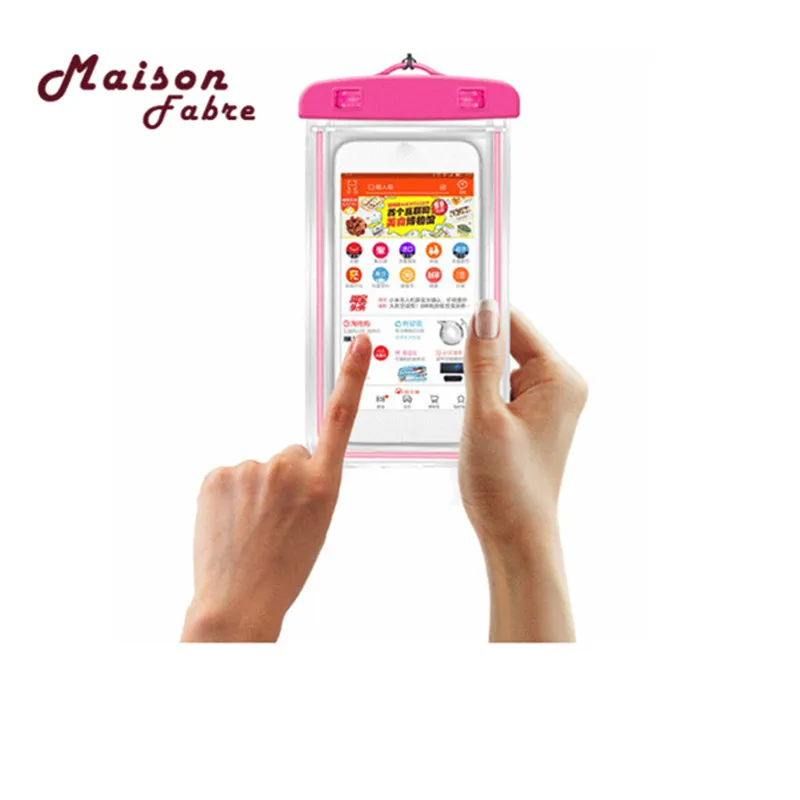 Underwater Shooting Luminous Fluorescent Touch Screen Intelligent Transparent Outdoor Diving Swim Phone Waterproof Pouch Bag | Багаж и