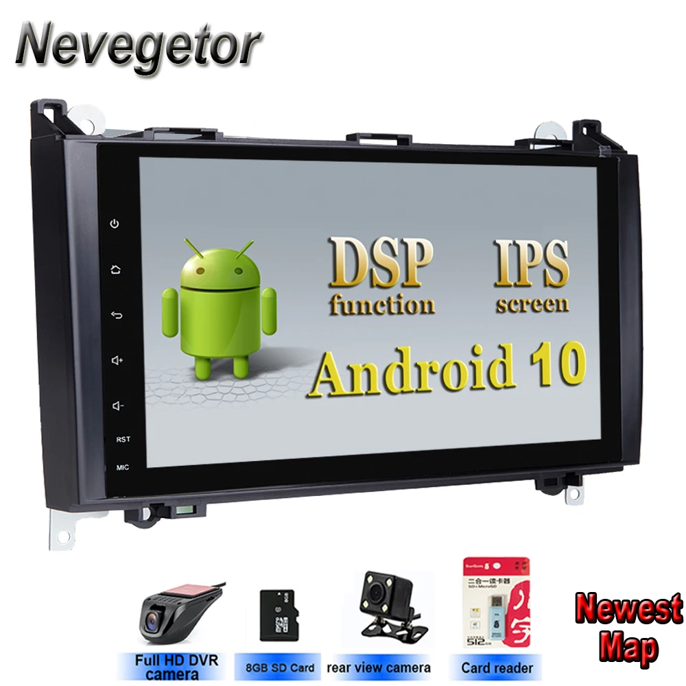 DSP IPS Android 10 WIFI без DVD GPS головное устройство для Mercedes Benz B200 A B Class W169 W245 Viano Vito W639 Sprinter
