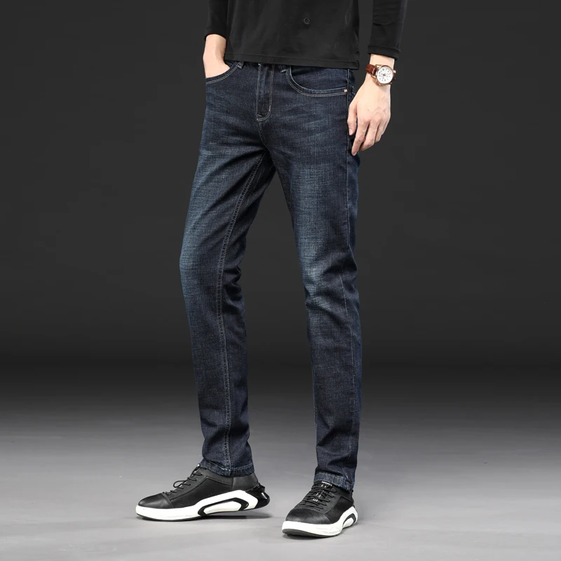 Male Jeans Men Men'S Jean Homme Denim Slim Fit Pants Trousers Straight Black Biker Skinny Designer Casual Business Stretch Soft | Мужская
