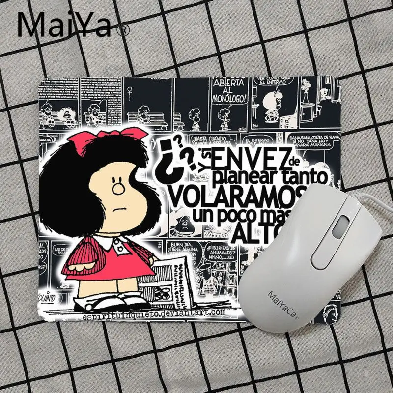 No Lock Edge25x29cm Maiya Высокое качество Мультфильм мафальда коврик для мыши геймерская игра коврики Лидер продаж подставка под руку мышь - Цвет: No Lock Edge25x29cm