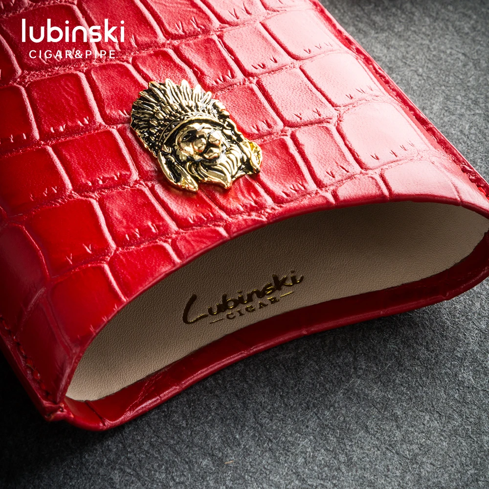 Чехол для сигары LUBINSKI из натуральной кожи с тиснением под крокодила | Дом и сад