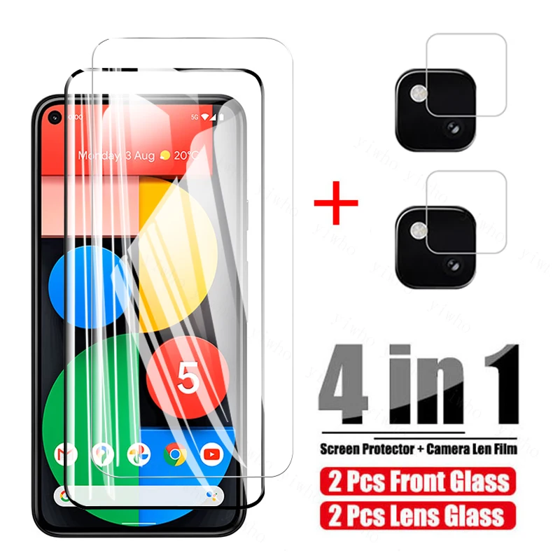 

For Google Pixel 4a 5Tempered Glass For Google Pixel 4a Glass Full Glue HD Screen Protector For Google Pixel 4a Lens Glass
