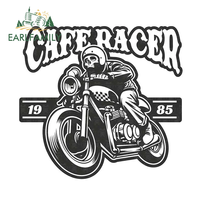 

EARLFAMILY 13cm x 12.2cm for Motorcycle Sketch Royalty Free Cartoon Car Stickers Waterproof Decal Refrigerator Bumper Graphics