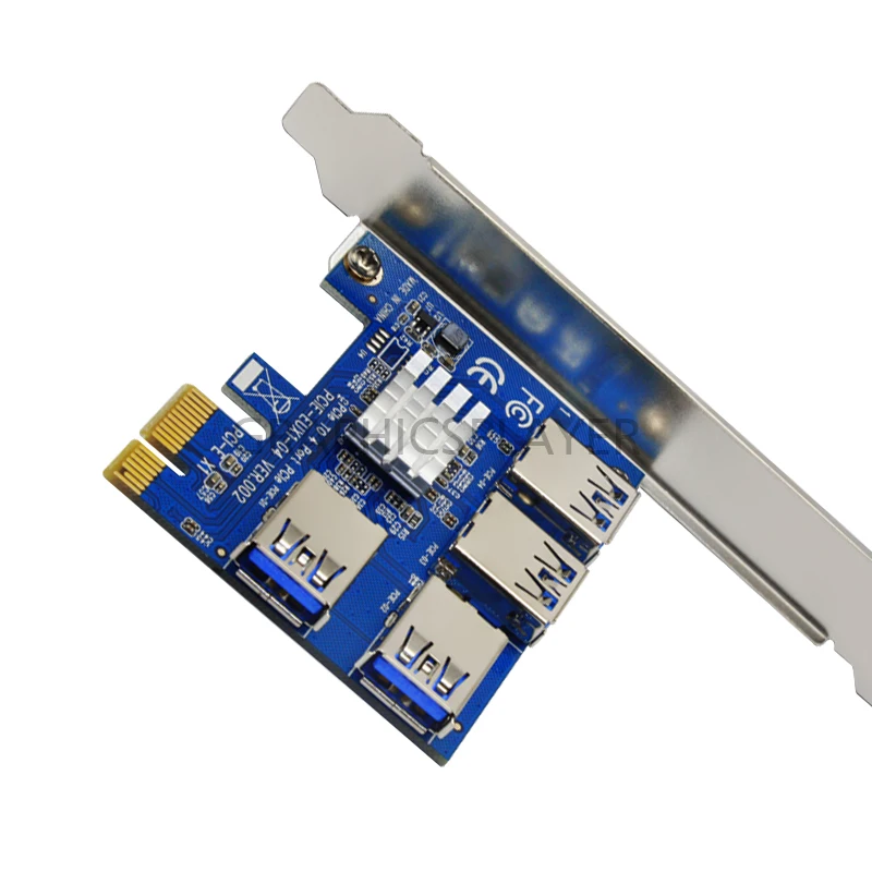 Новая карта PCIe 1 до 4PCI express 16X Слоты Райзер PCI-E 1X к внешнему 4 слота PCI-e адаптер порт