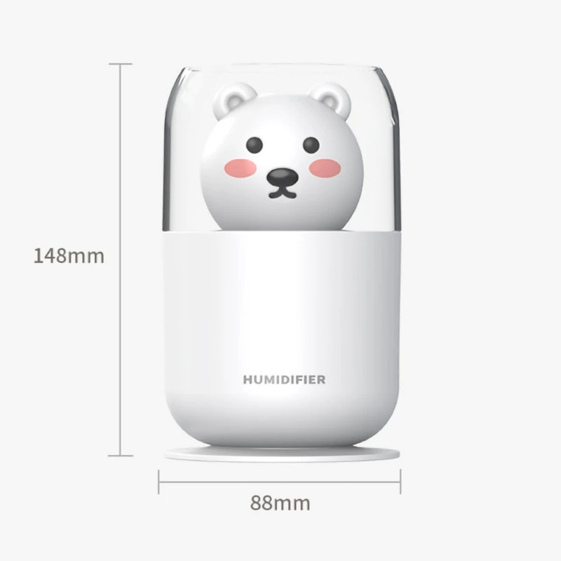 

Car cute bear Humidifier mini household small moisturizing aromatherapy 300ml USB interface