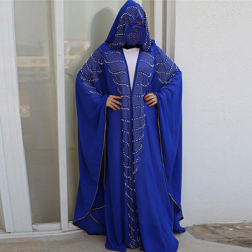 

Abaya Muslim Women Long Dress 2021 Sequins Large Size Bat Sleeve Turkey Africa Dubai Djerba Turban Robe Fashion Islamic Dresses
