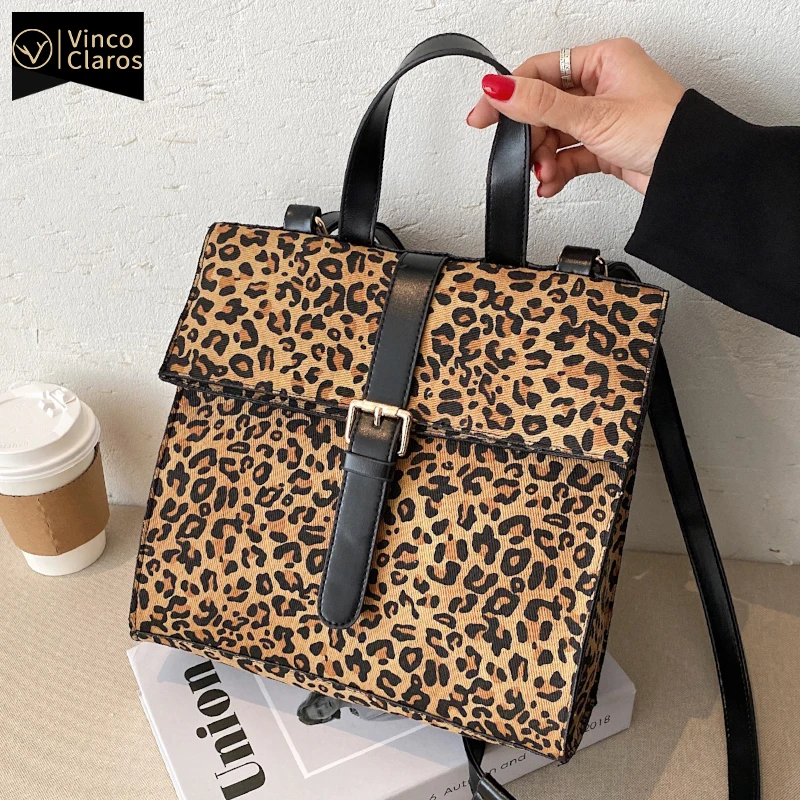 Модный милый рюкзак с животным принтом Женский дизайнерский маленький кожаный