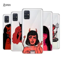 lovely devil woman for samsung galaxy a01 a11 a12 a22 a21s a31 a41 a42 a51 a71 a32 a52 a72 a02s silicone phone case