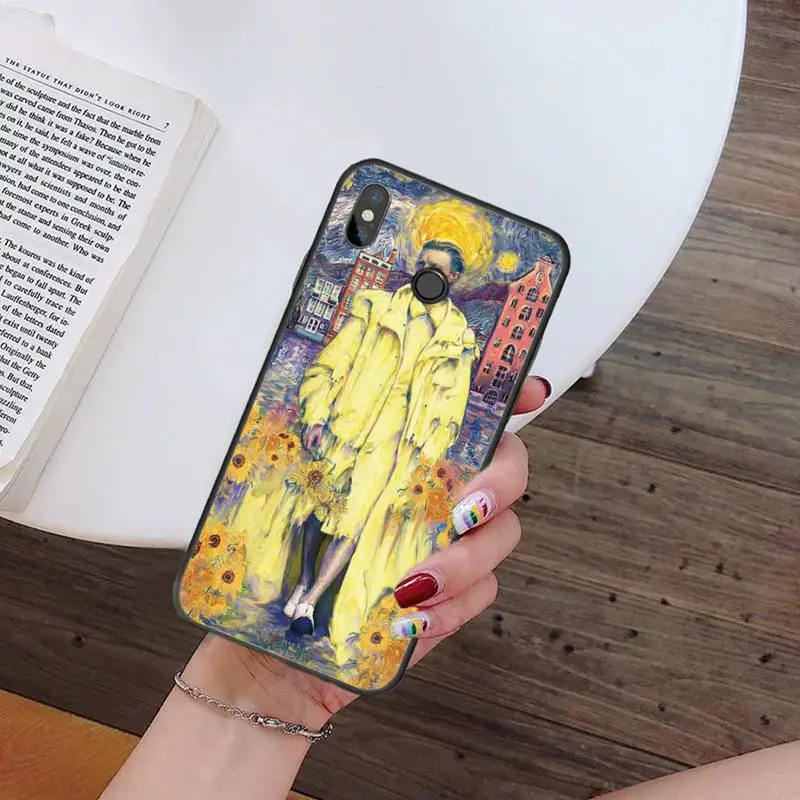 

Van Gogh Starry sky art sun flower Phone Case For Xiaomi Redmi 7 9t 9se k20 mi8 max3 lite 9 note 8 9s 10 pro Soft Silicone