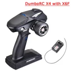 Передатчик DumboRC X4 2,4G 4CH с приемником X6FG X6F, светодиодсветильник КА для 110 18, гусеничная осевая SCX10, D90, радиоуправляемая лодка для автомобиля