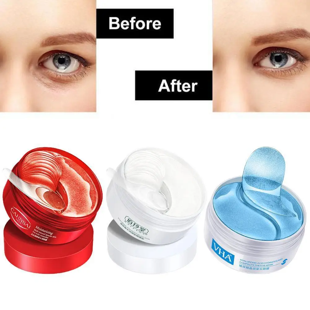 

60Pcs Eye Mask Patches Remove Dark Circles Moisturize Eye Mask Eye Patch Crystal Collagen Gel Mask Eye Skin Care Beauty Tools