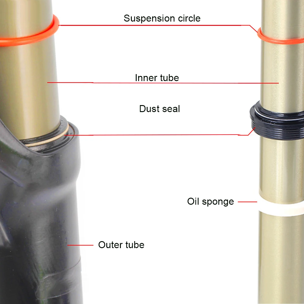 Front Fork Repair Kit Dust Seal Installation Tool O-ring Dustproof Oil Foam Gasket 32 ​​mm Mountain Bike Accessories | Спорт и