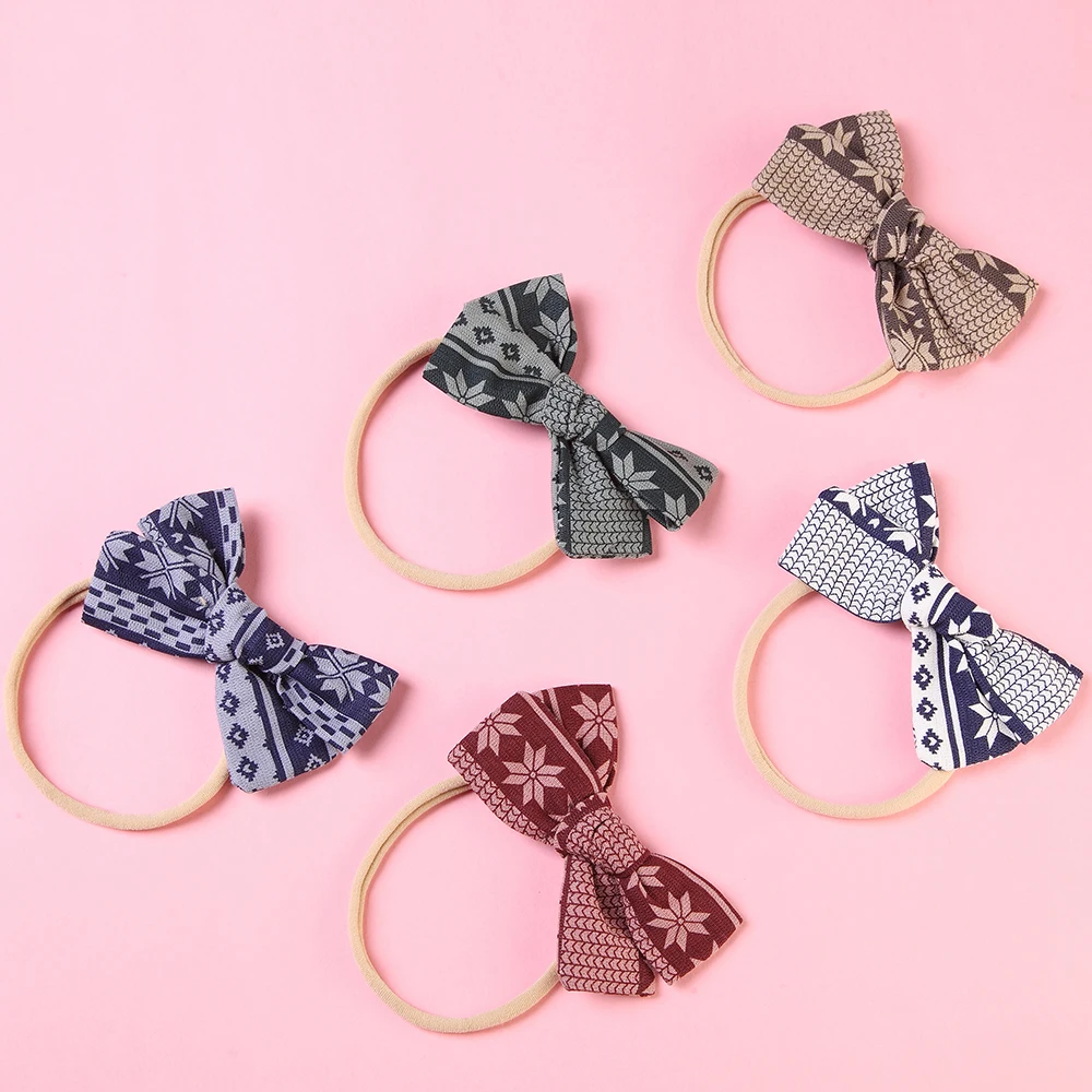 Повязка на голову для маленьких девочек тканевый аксессуар волос бант головной