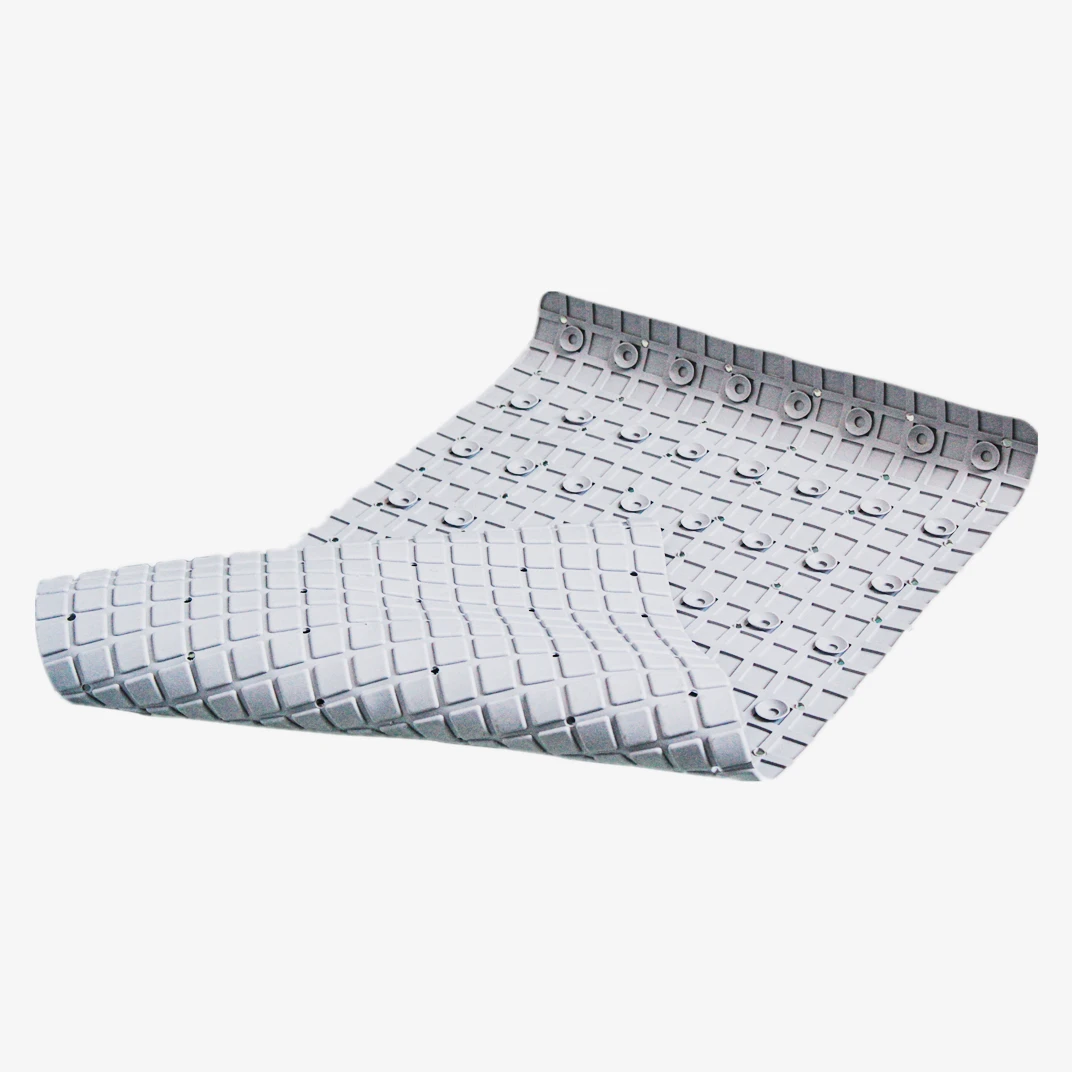 

Bathroom Shower Mat no Slip Design Strong Grip With Large Suction Cup 28Lx15W Inch 90 Drain Holes and 80 Suction