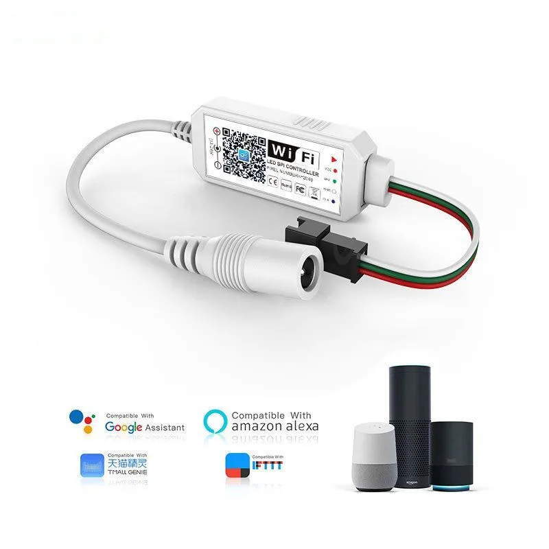 

Мини WI-FI Магия Светодиодный контроллер пикселей; DC12-24V вход; TTL/выход сигнала SPI; На шнуровке; Для того чтобы контролировать max 2048 пикселей