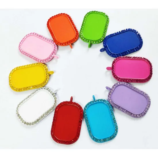 

50PCS OVAL TRAY Charms for Women DIY Necklace Crafts T43