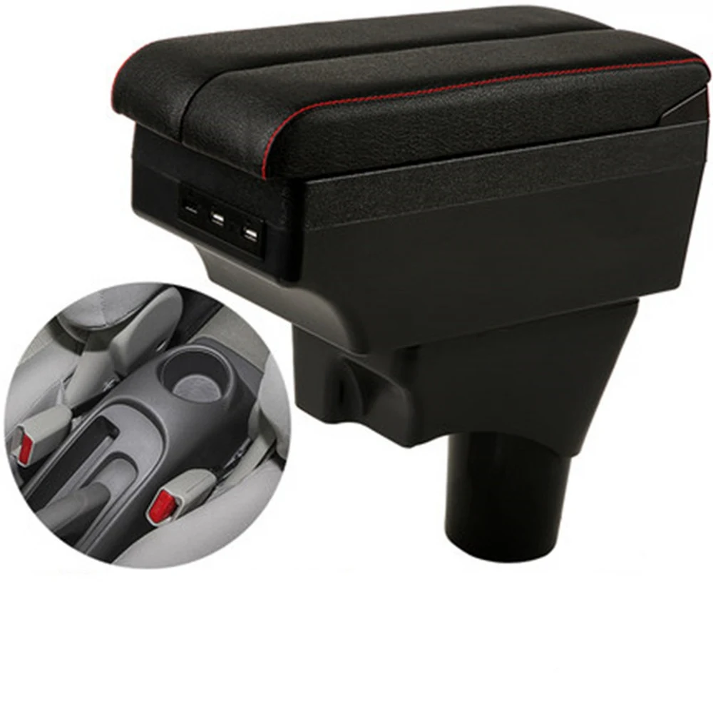 

For Nissan March Micra K13 MK4 IV armrest box central Store content Storage box with cup holder phone holder USB interface