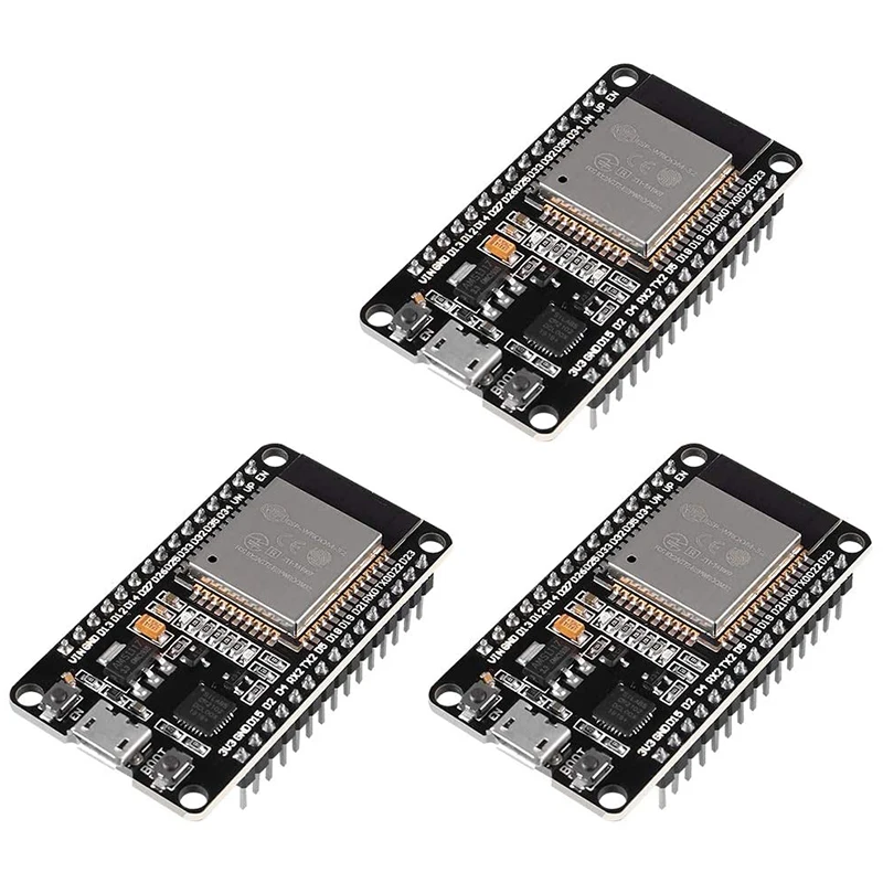 

3PCS ESP32 Development Board ESP-32S Microcontroller Processor Integrated Chip CP2102 WiFi NodeMCU-32S ESP-WROOM-32