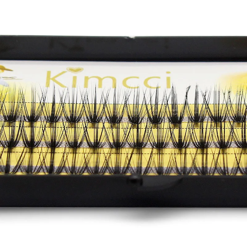 Kimcci 1 коробка натуральные мягкие искусственные ресницы для наращивания люкс Индивидуальные ресницы русский объем Flase ресницы вентиляторы 3D ресницы реснички