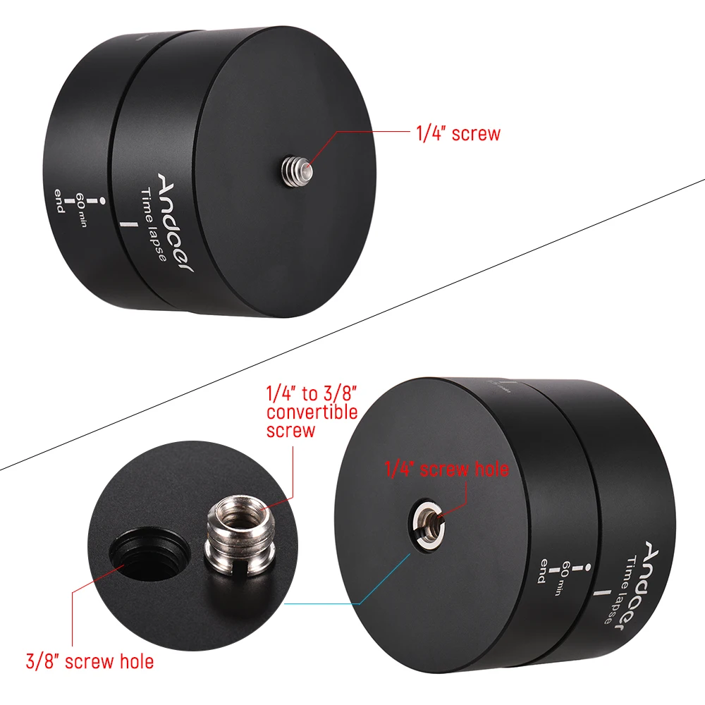 Andoer 60 минут 360 градусов панорамирование Автоматическое вращение панорамной