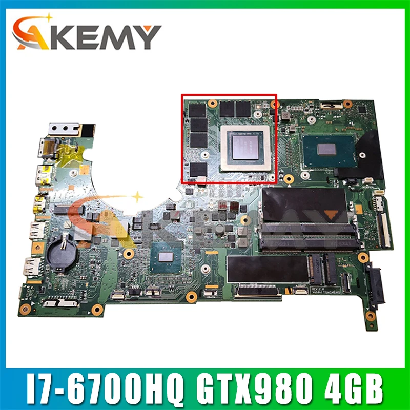 

P5NCN P7NCN материнская плата для ноутбука ACER Хищник 15 G9-591 G9-591R G9-592 G9-791 G9000 Материнская плата ноутбука Процессор I7-6700HQ GPU GTX980 4 Гб