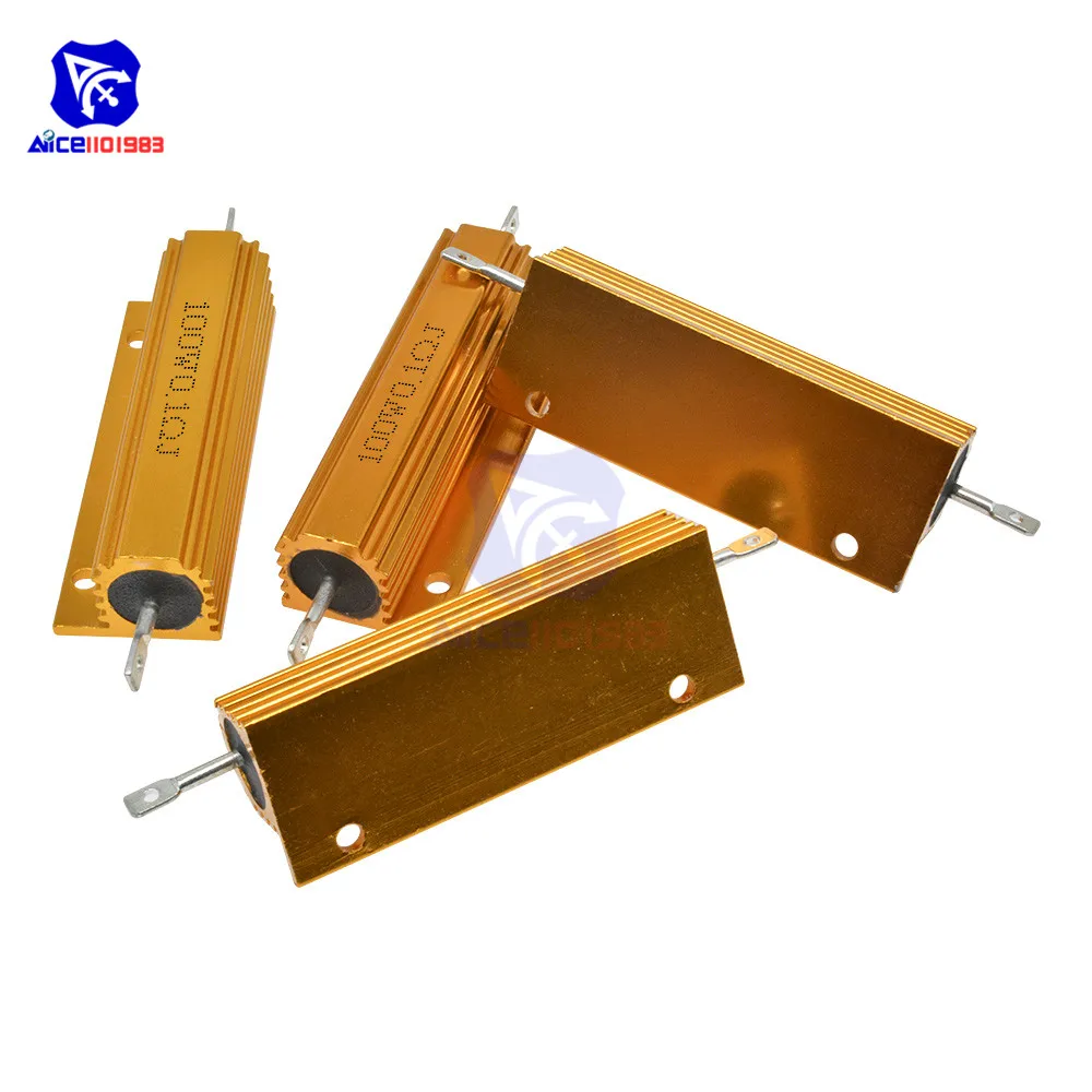 Diymore 100W 0.1R-1KΩ ± 5% проволочный резистор электронный алюминиевый корпус резистор для светодиодный световой делитель частоты сервопривода промышленности