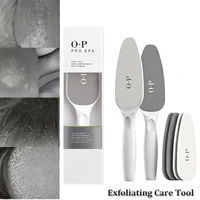 1 set double sided stone rasp heel file hard dead skin callus remover exfoliating pedicure with 4pcs replaceable stone foot care