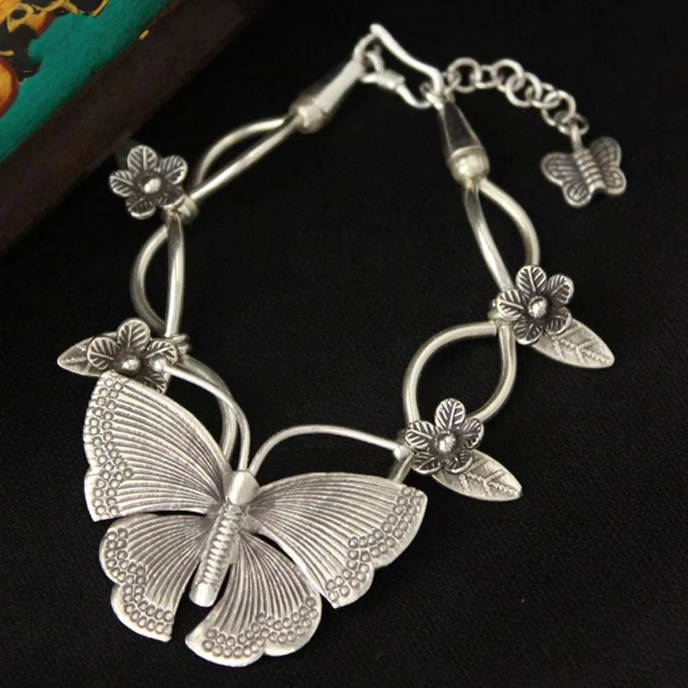 Дизайнерский ручной браслет s990 в тайском стиле с серебристыми и серебряными