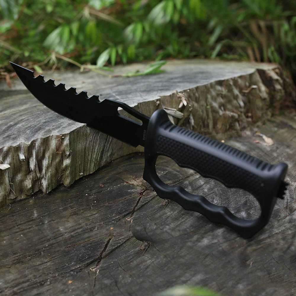 

Fixed Blade Knives with Sheath Tactical Hunting Knife Outdoor Knife Tool 7 Inches Blade Military Knife Combat with Glass Breaker