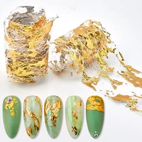 10 colors aluminum foils 3d mesh nail stickers glitter line nail art decal wraps slider manicure diy nail art decorations